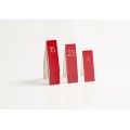 Red & White Table Tent 1-25